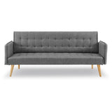 Sarantino Grey 3-Seater Modular Sofa Bed