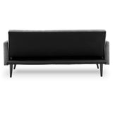 Sarantino Tufted Faux Linen 3-Seater Sofa Bed with Armrests — Light Grey — Allure Home Collections