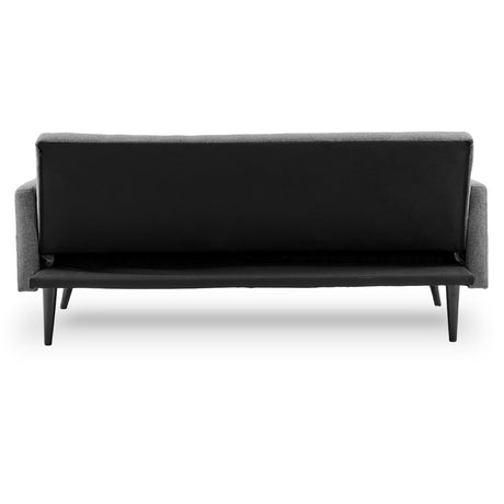 Sarantino Tufted Faux Linen 3-Seater Sofa Bed with Armrests — Light Grey — Allure Home Collections