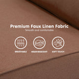 Sarantino 2-Seater Adjustable Sofa Bed - Brown