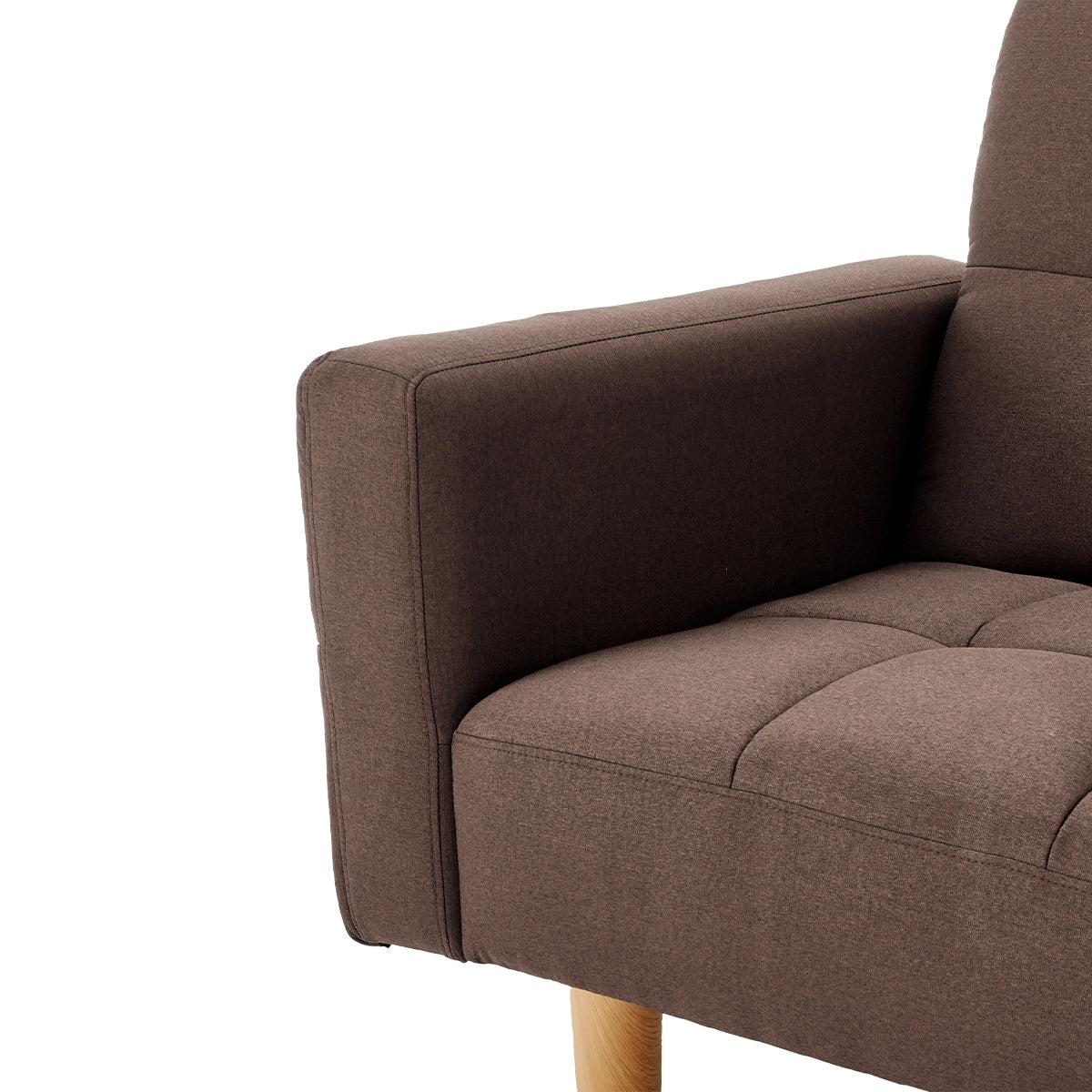 Sarantino Modern Brown 3-Seater Sofa Bed