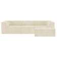 Sarantino NOVI 3-Seater Modular Sofa with Ottoman — Cream, Non-Slip Base — Allure Home Collections