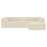 Polop cream polyester modular sofa in a modern living room