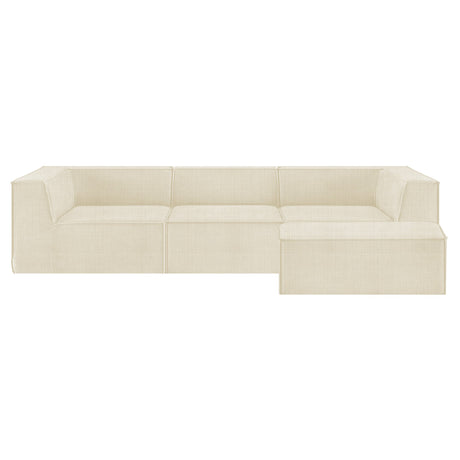 Polop cream polyester modular sofa in a modern living room