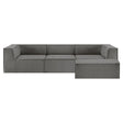 Polop grey polyester modular sofa in a modern living room