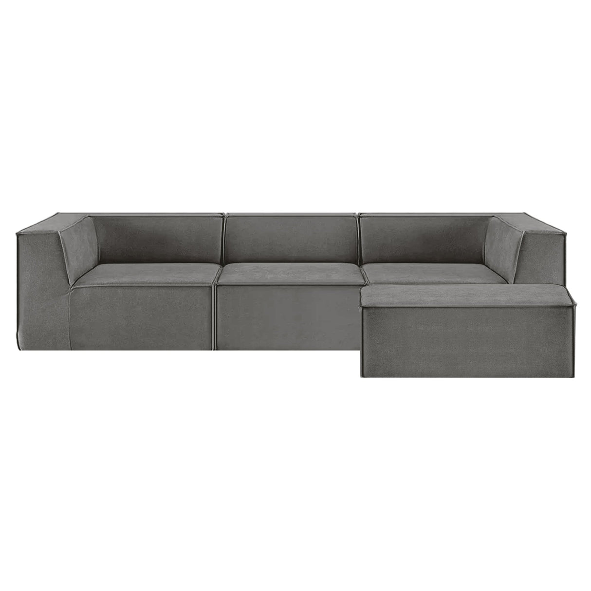 Polop grey polyester modular sofa in a modern living room