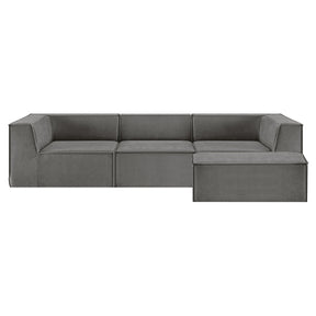 Polop grey polyester modular sofa in a modern living room