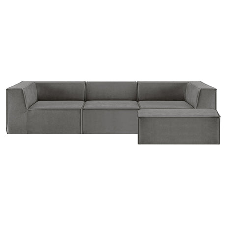 Polop grey polyester modular sofa in a modern living room