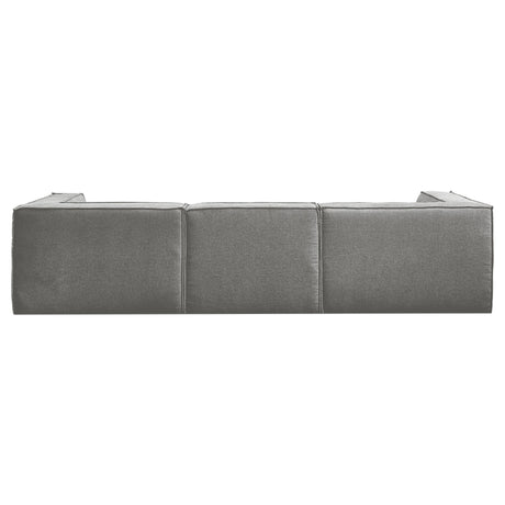 Sarantino NOVI 3-Seater Modular Sofa with Ottoman — Grey, Non-Slip Base — Allure Home Collections