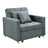 Sarantino Suri 3-in-1 Convertible Sofa Chair Bed in Grey Sarantino