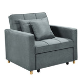 Sarantino Suri 3-in-1 Convertible Sofa Chair Bed in Grey Sarantino