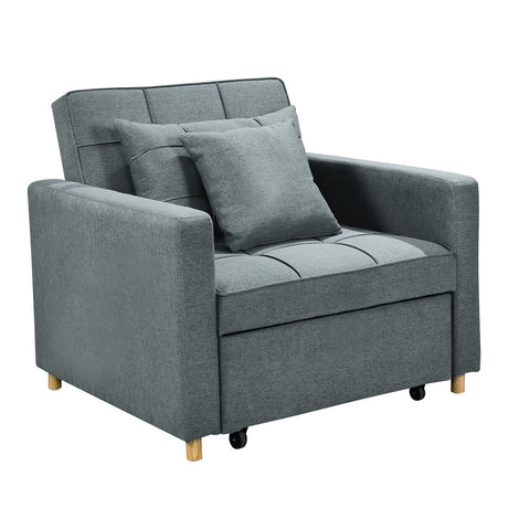 Sarantino Suri 3-in-1 Convertible Sofa Chair Bed in Grey Sarantino