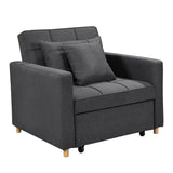 Sarantino Suri 3-in-1 Convertible Sofa Chair Bed in Grey Sarantino