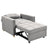 Sarantino Suri 3-in-1 Convertible Sofa Chair Bed in Grey Sarantino