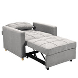 Sarantino Suri 3-in-1 Convertible Sofa Chair Bed in Grey Sarantino