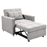 Sarantino Suri 3-in-1 Convertible Sofa Chair Bed in Grey Sarantino