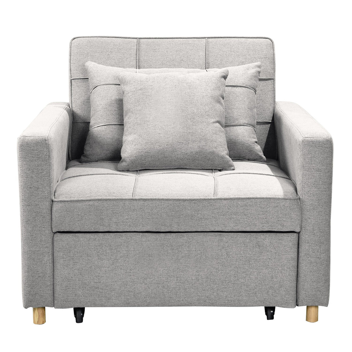 Sarantino Suri 3-in-1 Convertible Sofa Chair Bed in Grey Sarantino