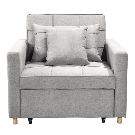 Sarantino Suri 3-in-1 Convertible Sofa Chair Bed in Grey Sarantino