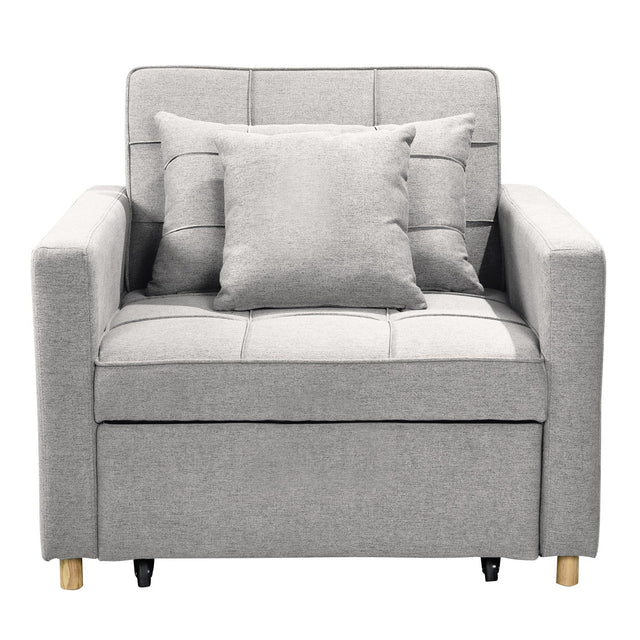 Sarantino Suri 3-in-1 Convertible Sofa Chair Bed in Grey Sarantino