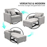 Sarantino Suri 3-in-1 Convertible Sofa Chair Bed in Grey Sarantino