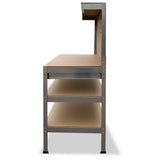 Furka 3 Tier Garage Workbench, Silver