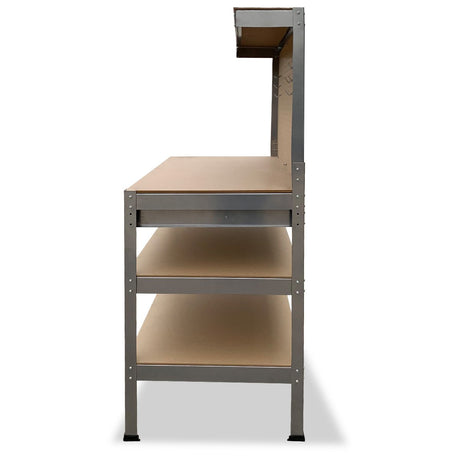 Furka 3 Tier Garage Workbench, Silver