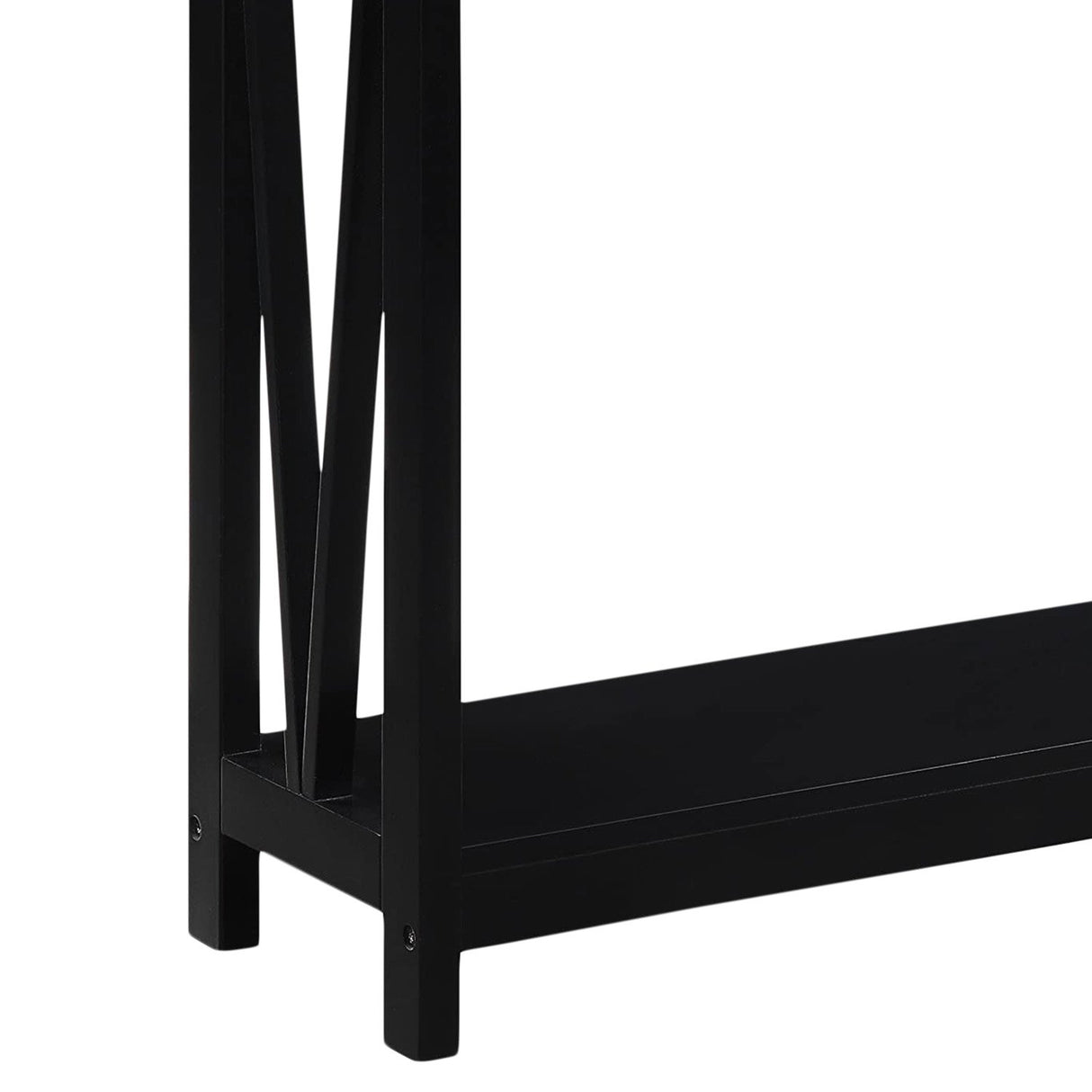 Sarantino Cielo Dark Walnut 2-Tier Console Table