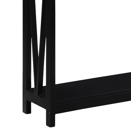 Sarantino Cielo Dark Walnut 2-Tier Console Table