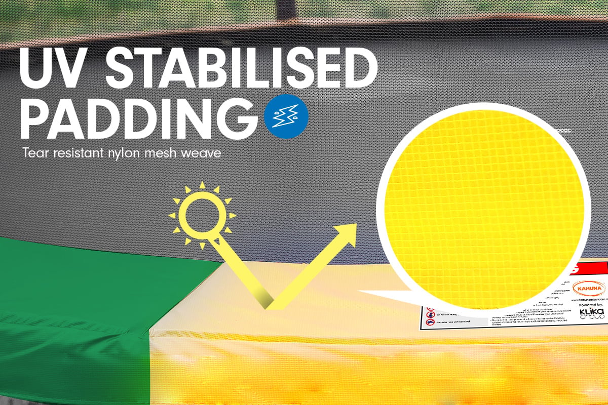 Causeway Kids Round Trampoline with Rainbow Pad and Enclosure, 8ft