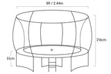 Causeway Kids Round Trampoline with Rainbow Pad and Enclosure, 8ft