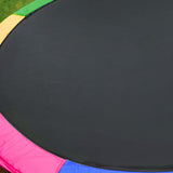 Lammermoor Round Trampoline with Rainbow Pad, Enclosure and Ladder, 12ft