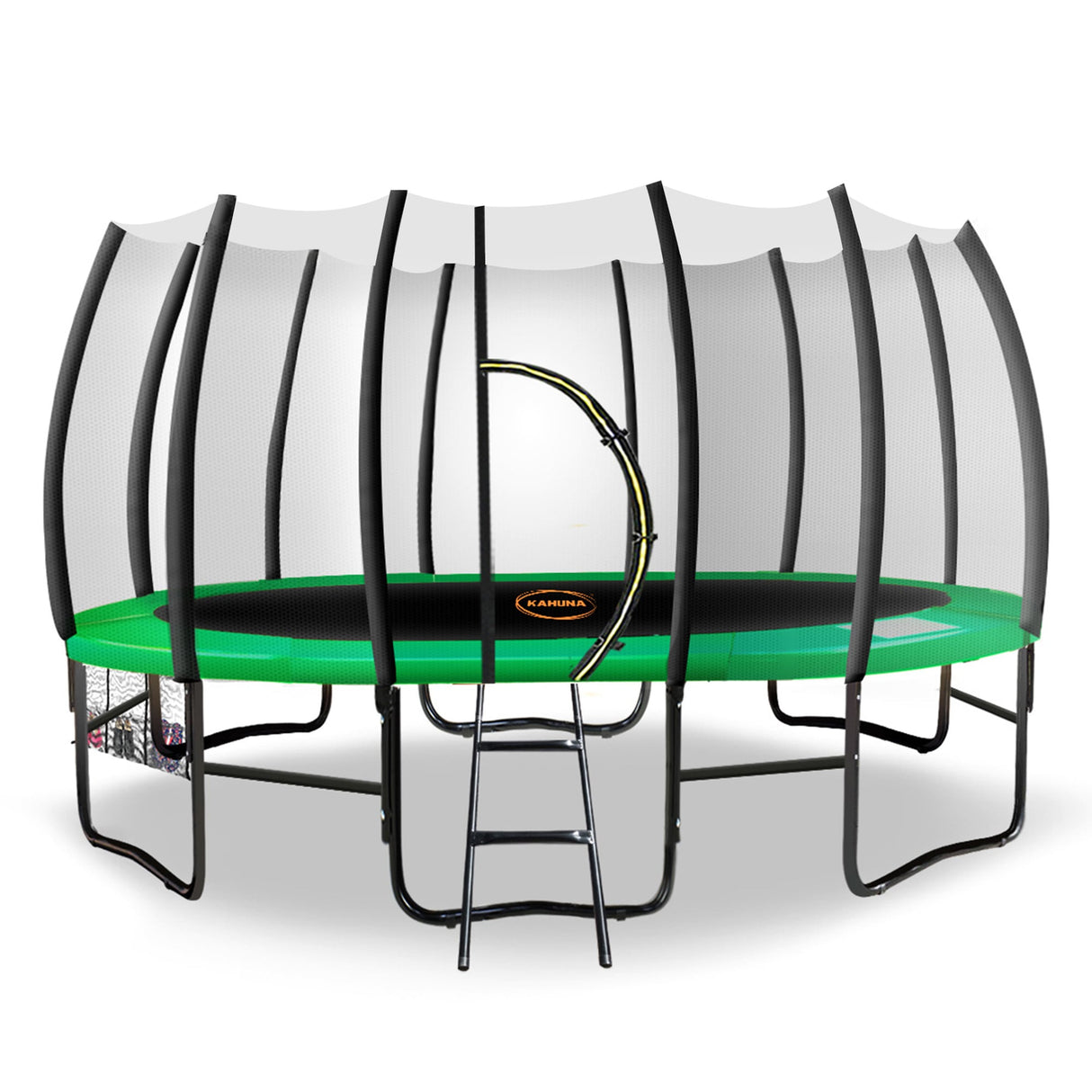 Farnborough Springless Round Trampoline with Basketball Set, Enclosure and Ladder, 12ft
