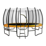Farnborough Springless Round Trampoline with Basketball Set, Enclosure and Ladder, 12ft