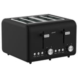 4 slice toaster with dual control panels and wide bread slots