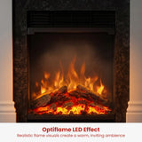 Remote control supplied with the 1.5 kW electric fireplace suite