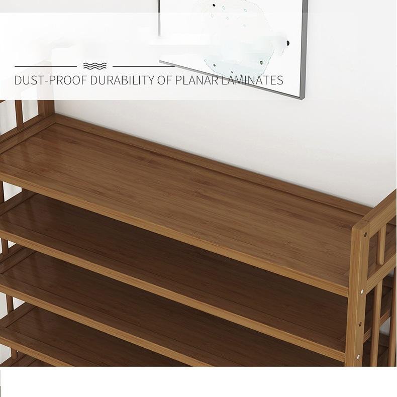 Warrak 10 Tier Bamboo Shoe Rack, Natural image 5