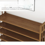 Warrak 10 Tier Bamboo Shoe Rack, Natural image 5
