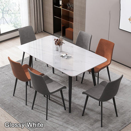 Penwortham Rectangular Marble Dining Table, White 120cm