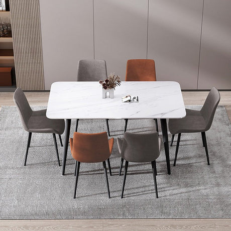 Penwortham Rectangular Marble Dining Table, White 120cm