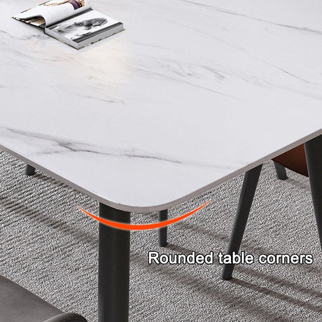 Penwortham Rectangular Marble Dining Table, White 120cm