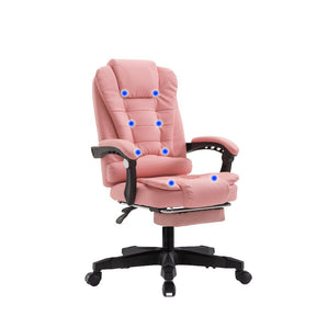 Ergonomic 8-Point Massage Executive Chair with Footrest — PU Leather, 360-Degree Swivel — Allure Home Collections