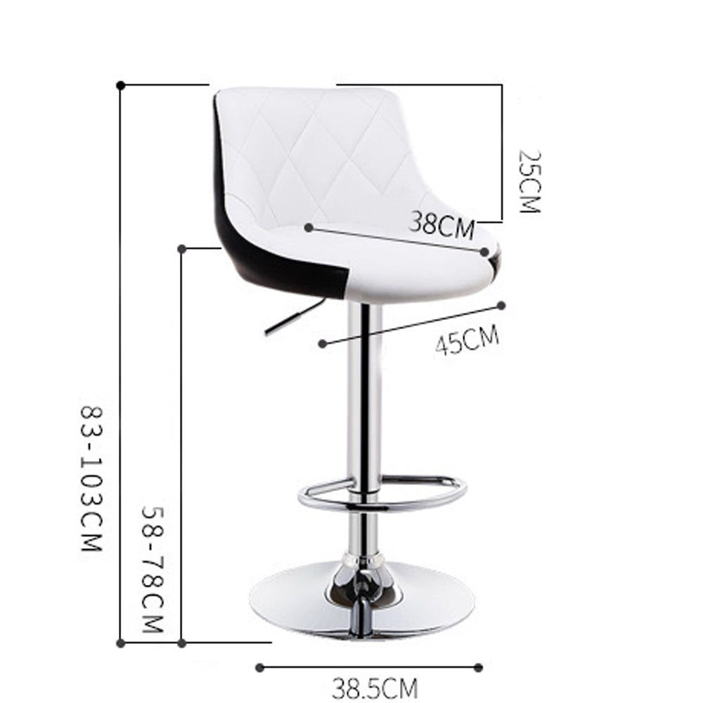 BS8403 Black Swivel Leather Bar Stools