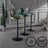 Sleek Adjustable PU Leather Swivel Bar Stools