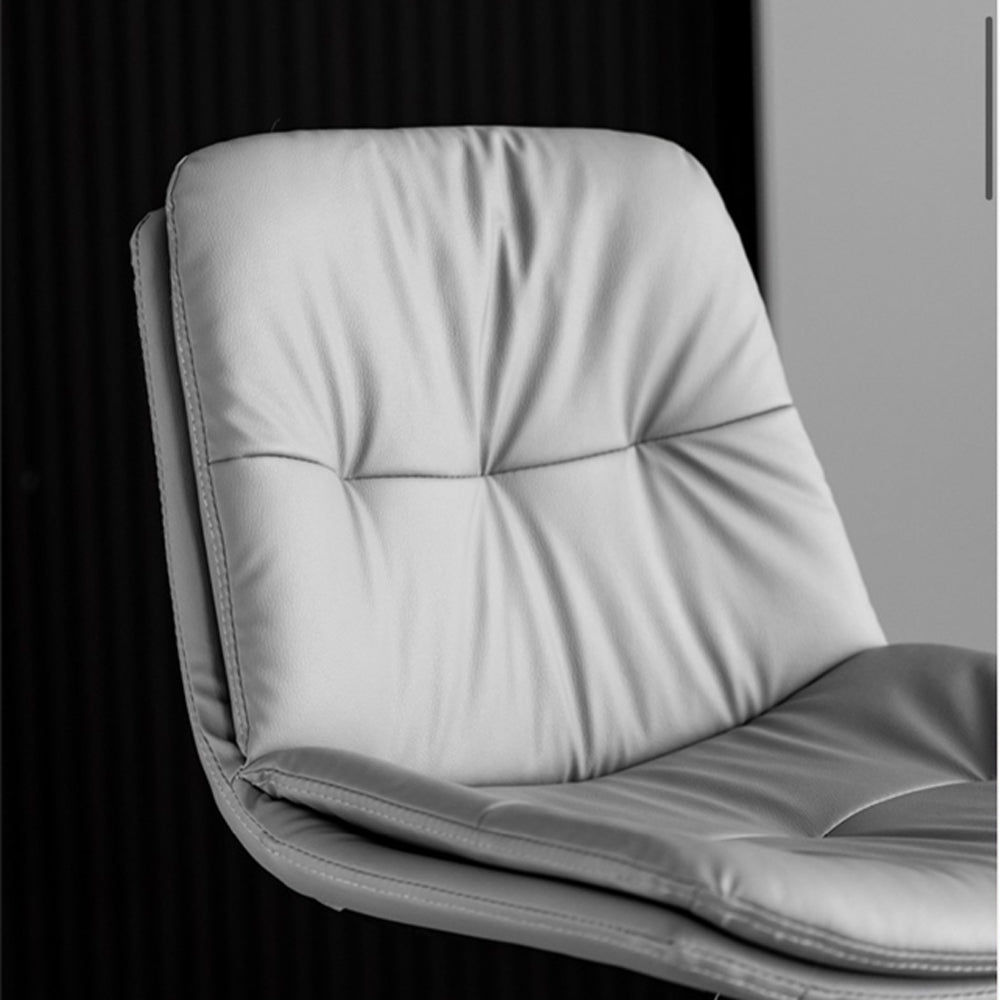 Elegant Black Leather Swivel Bar Stools