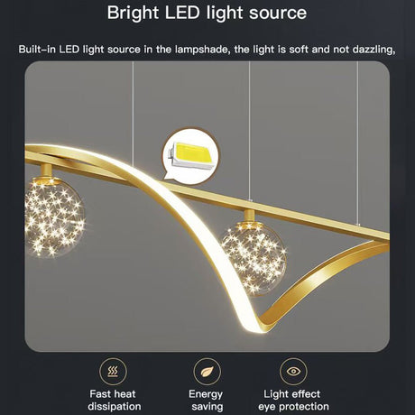 Luxury Hand Blown Glass LED Pendant Light