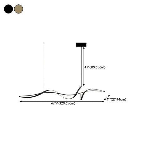 BAMDECOR A036 Adjustable Modern LED Pendant Light
