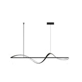 BAMDECOR A36 Dimmable LED Linear Chandelier in Black — 140cm — Allure Home Collections