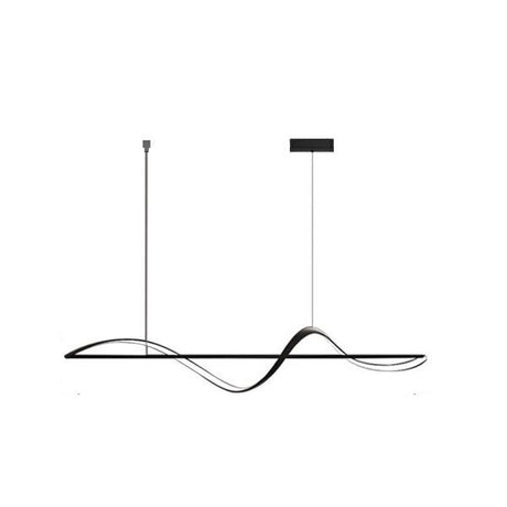 BAMDECOR A36 Dimmable LED Linear Chandelier in Black — 140cm — Allure Home Collections