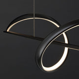 BAMDECOR A36 Dimmable LED Linear Chandelier in Black — 140cm — Allure Home Collections