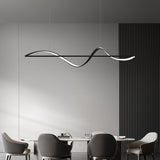 BAMDECOR A36 Dimmable LED Linear Chandelier in Black — 140cm — Allure Home Collections